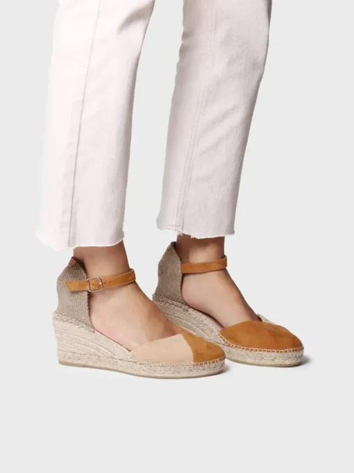 Femme Toni Pons BERAL - Espadrilles compensées pour femme et daim bicolore