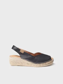 Femme Toni Pons BERNIA-P - Espadrille à talon compensé et cuir pour femme