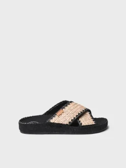 Femme Toni Pons BERTA-IP - Espadrilles plates pour femme et tissu tressé avec lanières croisées