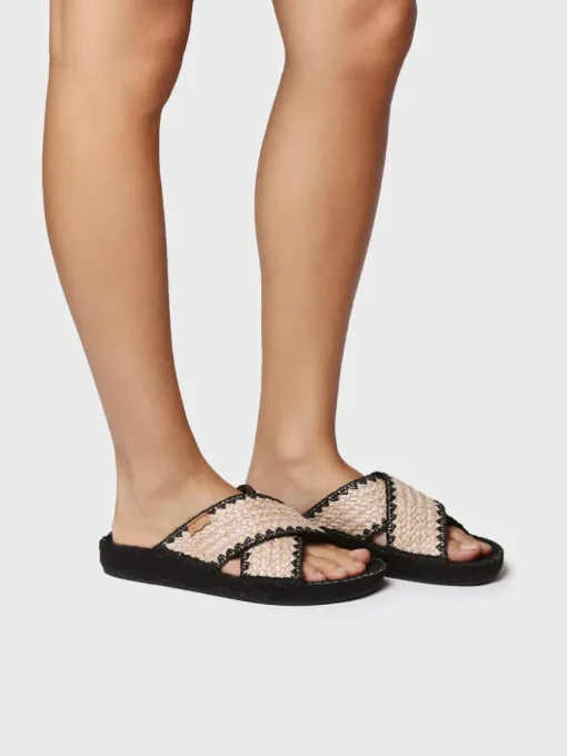 Femme Toni Pons BERTA-IP - Espadrilles plates pour femme et tissu tressé avec lanières croisées