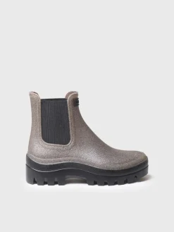 Femme Toni Pons CALGARY - Botte de pluie brillante argentée pour femme
