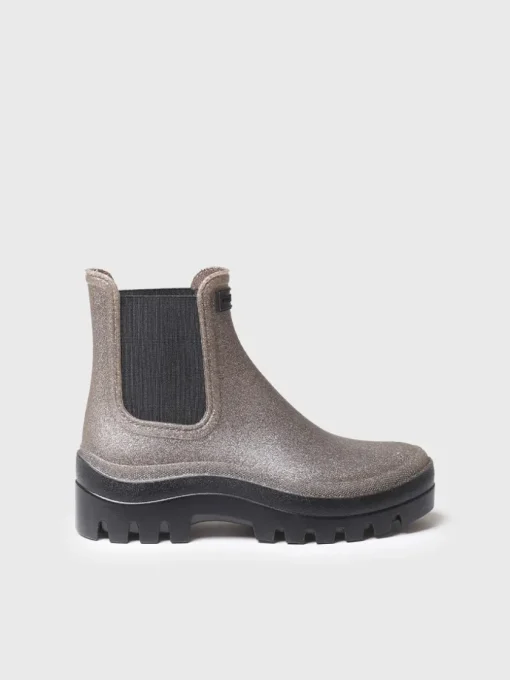 Femme Toni Pons CALGARY - Botte de pluie brillante argentée pour femme
