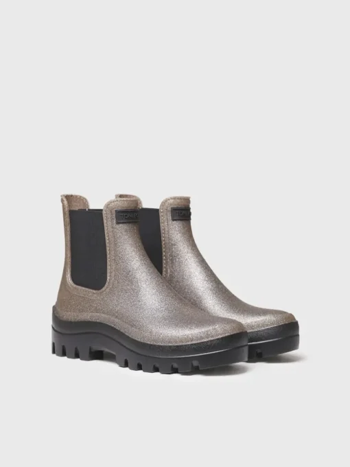Femme Toni Pons CALGARY - Botte de pluie brillante argentée pour femme