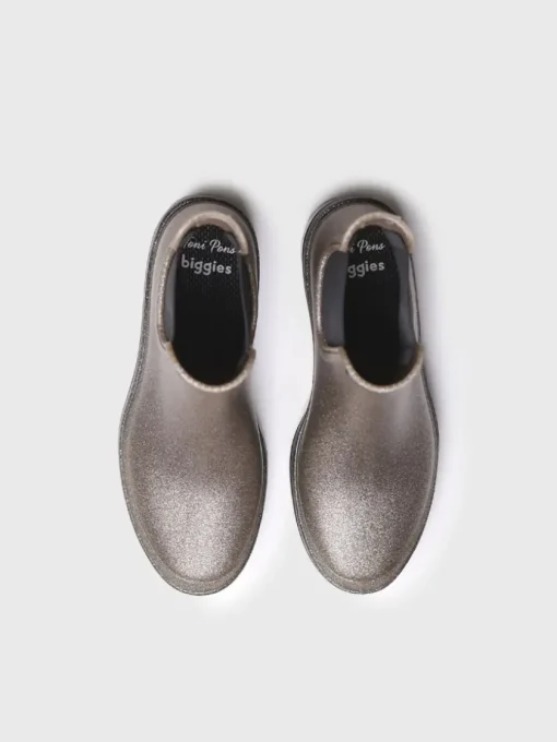 Femme Toni Pons CALGARY - Botte de pluie brillante argentée pour femme