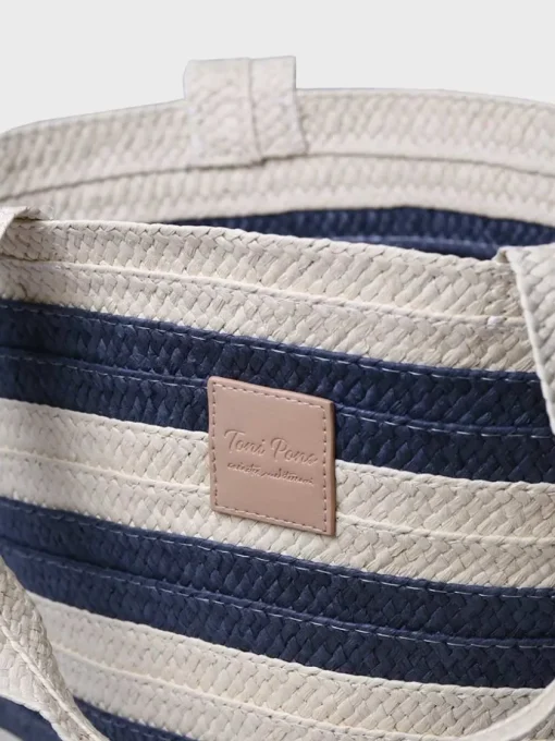 Femme Toni Pons DESI - Grand sac et raphia pour femme avec rayures marines