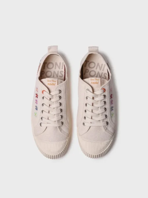 Femme Toni Pons GILDA-EA - Baskets basses pour femme et coton recyclé et broderie