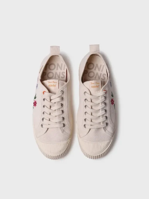 Femme Toni Pons GILDA-EJ - Baskets basses pour femme et coton recyclé et broderie