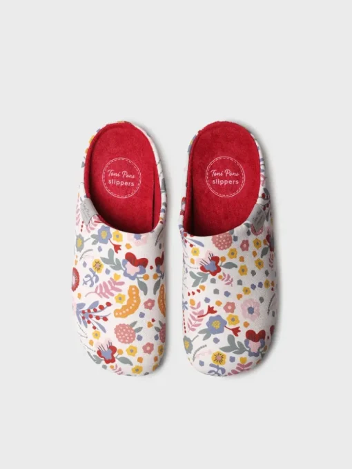 Femme Toni Pons MIMI-TJ - Chaussons type sabots pour femme et coton imprimé