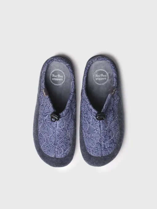 Homme Toni Pons NADIR-UM - Chausson pour homme et tissu matelassé et feutre