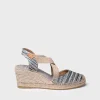 Femme Toni Pons SABA-RG - Espadrilles compensées pour femme avec bretelles élastiques croisées
