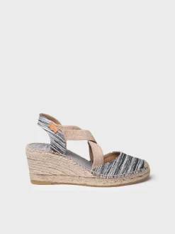 Femme Toni Pons SABA-RG - Espadrilles compensées pour femme avec bretelles élastiques croisées