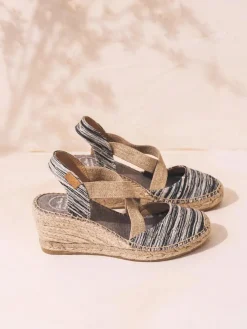 Femme Toni Pons SABA-RG - Espadrilles compensées pour femme avec bretelles élastiques croisées