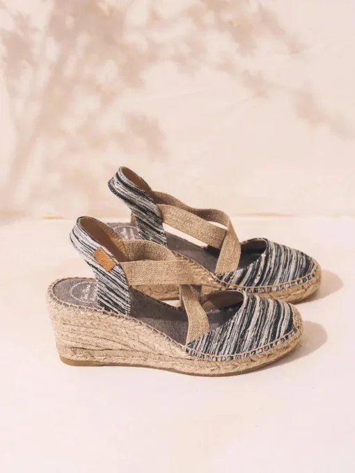 Femme Toni Pons SABA-RG - Espadrilles compensées pour femme avec bretelles élastiques croisées