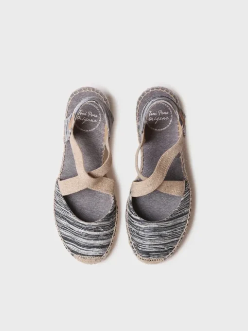 Femme Toni Pons SABA-RG - Espadrilles compensées pour femme avec bretelles élastiques croisées