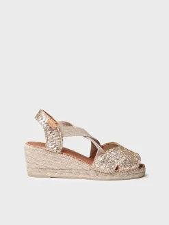 Femme Toni Pons SALINA - Espadrilles compensées à bout ouvert et cuir tressé pour femme