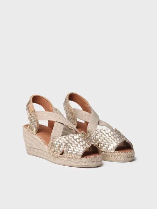 Femme Toni Pons SALINA - Espadrilles compensées à bout ouvert et cuir tressé pour femme