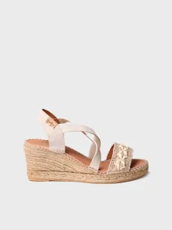 Femme Toni Pons SUSA-BN - Sandale à talon compensé et jute pour femme