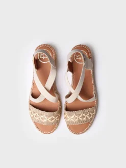 Femme Toni Pons SUSA-BN - Sandale à talon compensé et jute pour femme