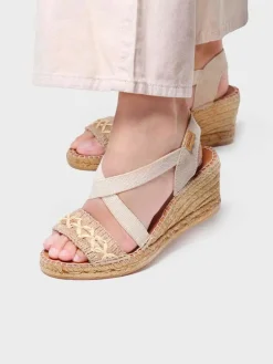 Femme Toni Pons SUSA-BN - Sandale à talon compensé et jute pour femme