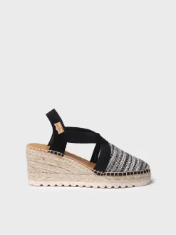 Femme Toni Pons TERRA-CL - Espadrille à talon compensé moyen en tissu multicolore à finition brillante