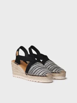 Femme Toni Pons TERRA-CL - Espadrille à talon compensé moyen en tissu multicolore à finition brillante