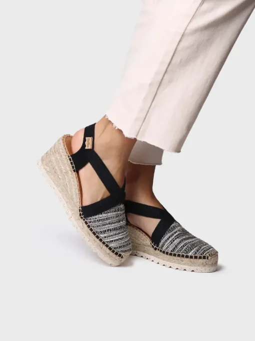 Femme Toni Pons TERRA-CL - Espadrille à talon compensé moyen en tissu multicolore à finition brillante